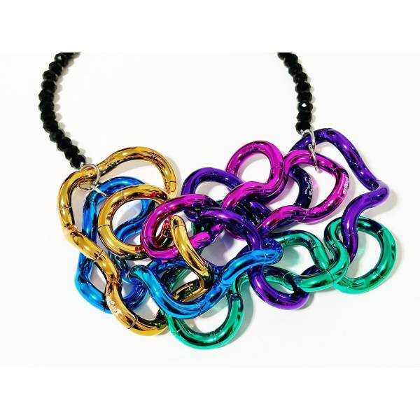 COLLANA RESIN COLOR METALLIC