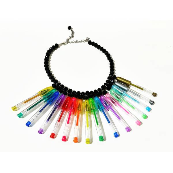 COLLANA GIROCOLLO PENNE MAXI