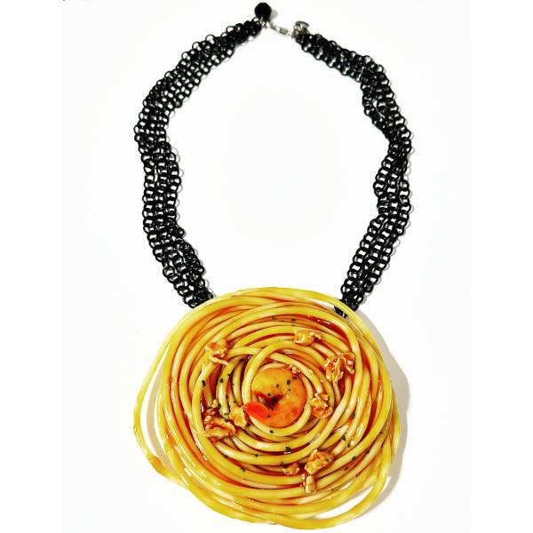 COLLANA SPAGHETTI CON GAMBERI