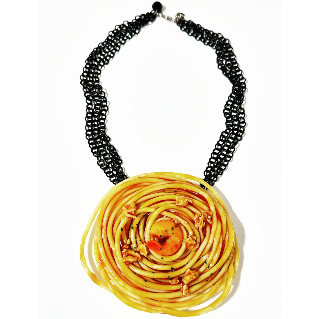 COLLANA SPAGHETTI CON GAMBERI