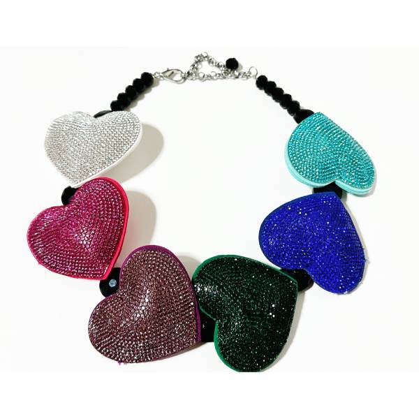 COLLANA CUORI CRYSTAL MULTI...