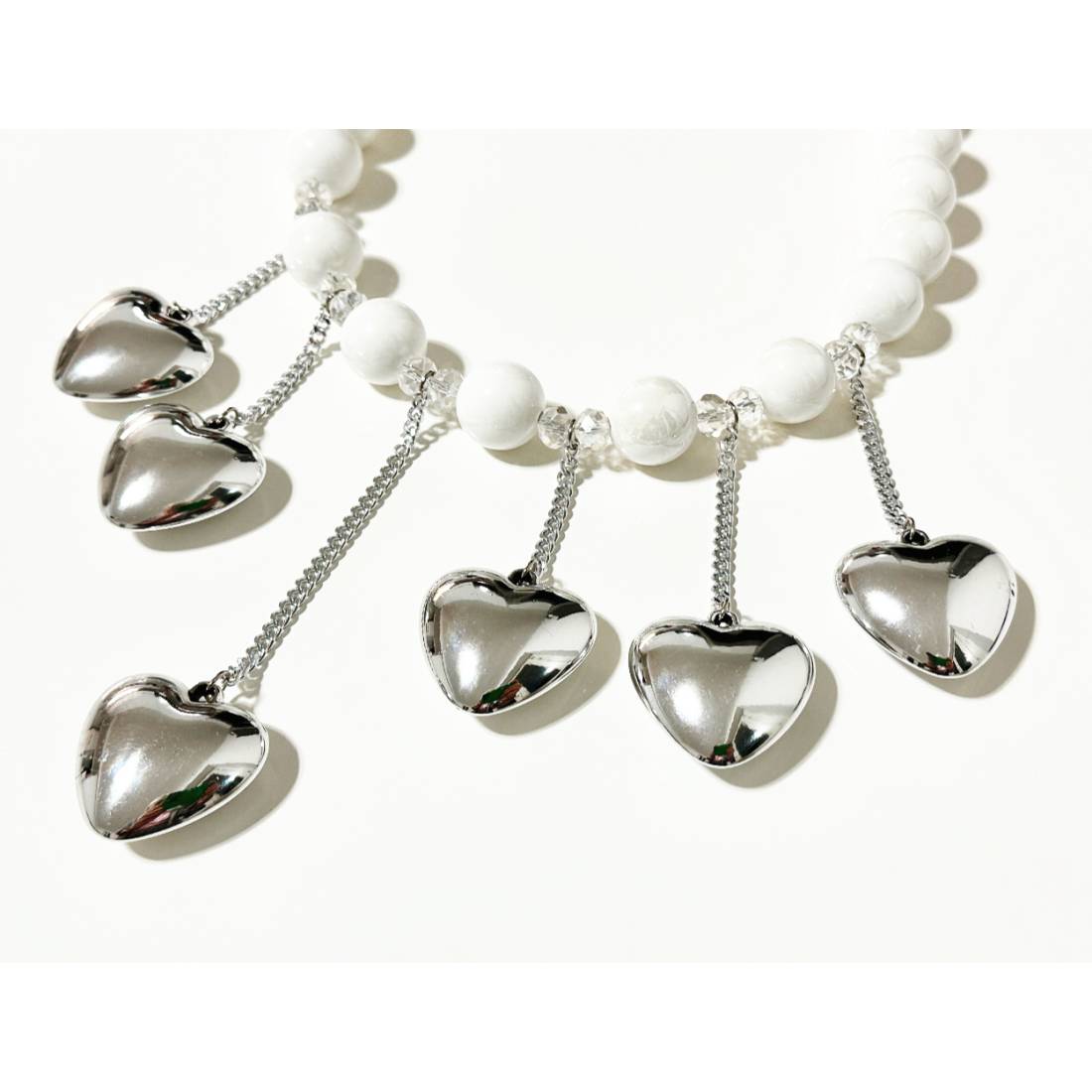 COLLANA CUORI ARGENTO