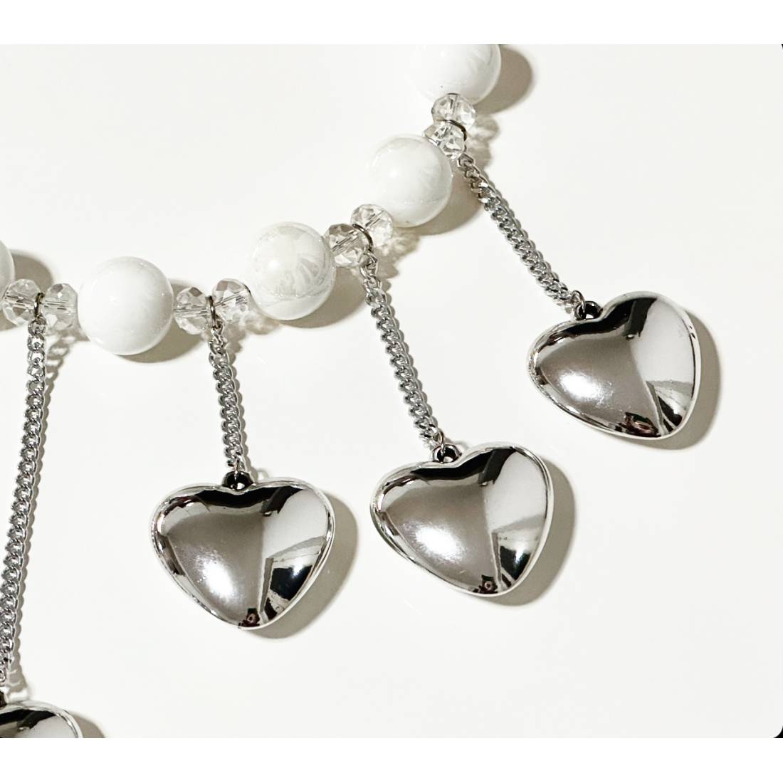 COLLANA CUORI ARGENTO