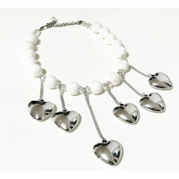 COLLANA CUORI ARGENTO