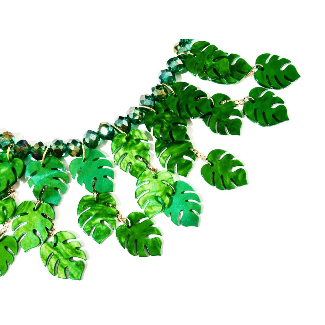 COLLANA FOGLIE TROPICALI