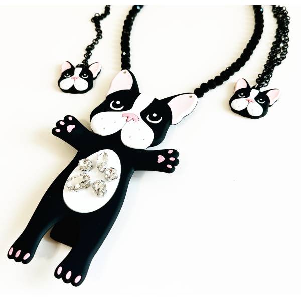 COLLANA BULLDOG CRYSTAL 2