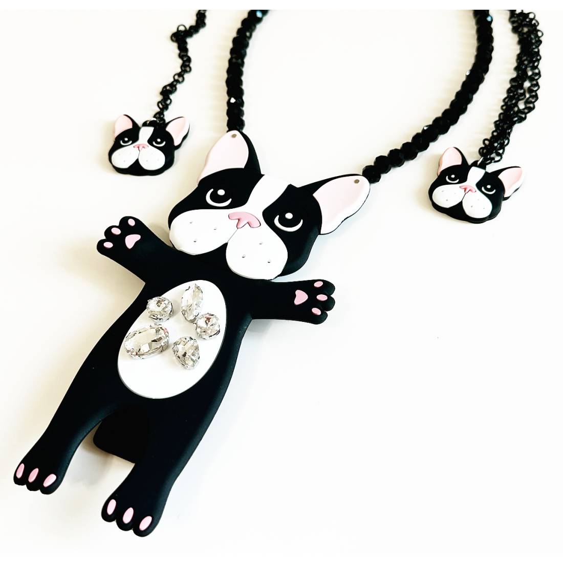 COLLANA BULLDOG CRYSTAL