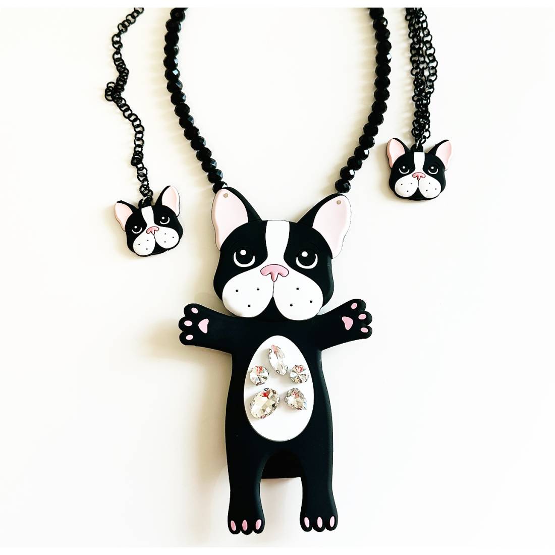 COLLANA BULLDOG CRYSTAL