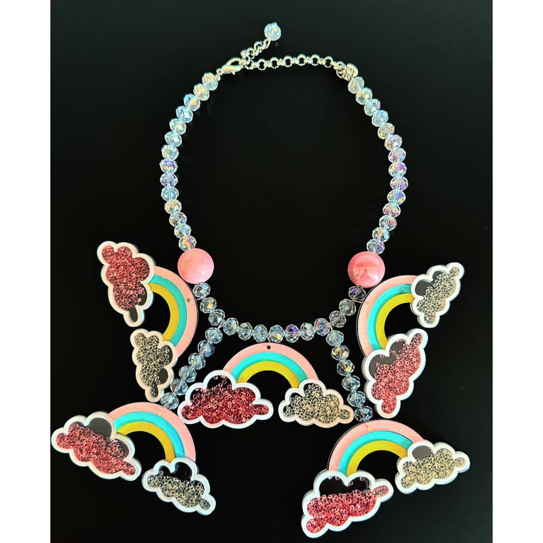 COLLANA ARCOBALENI CON CRISTALLI SHAKE