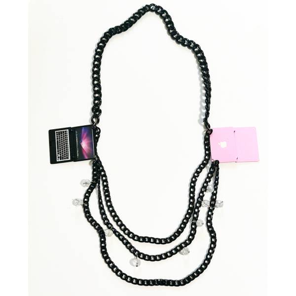 COLLANA COMPUTER ROSA E NERO