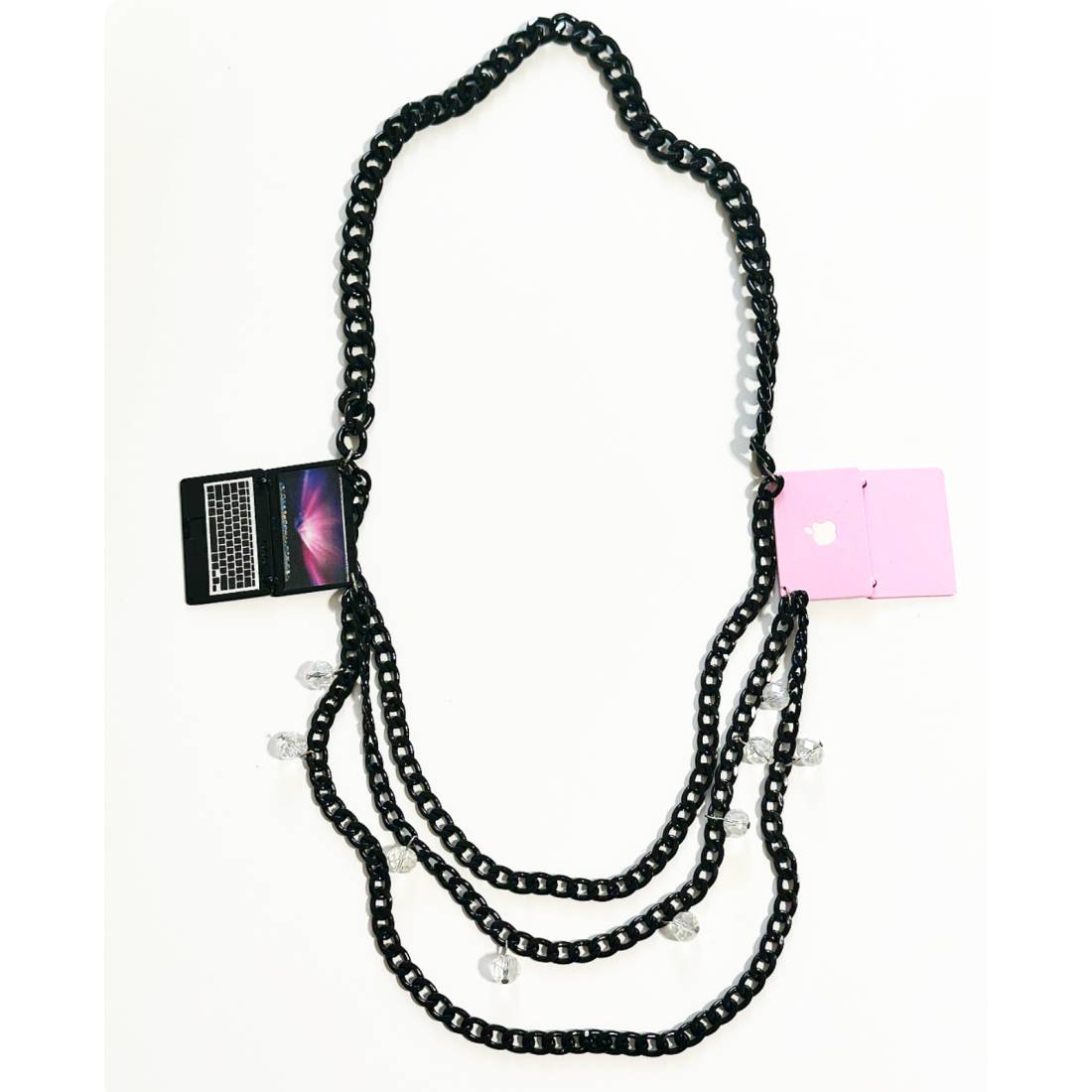 COLLANA COMPUTER ROSA E NERO