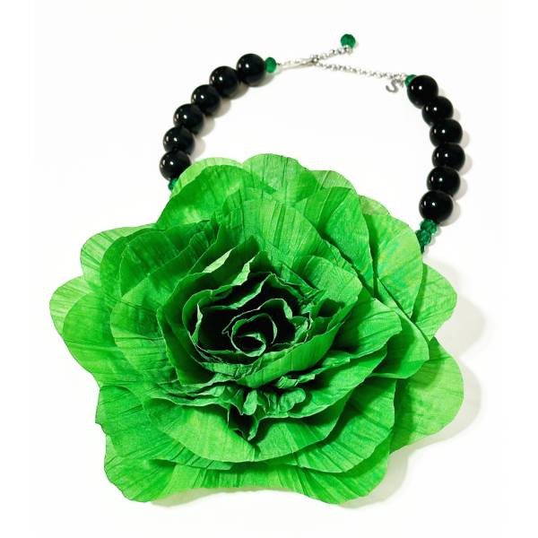 COLLANA FIORE VERDE BIG