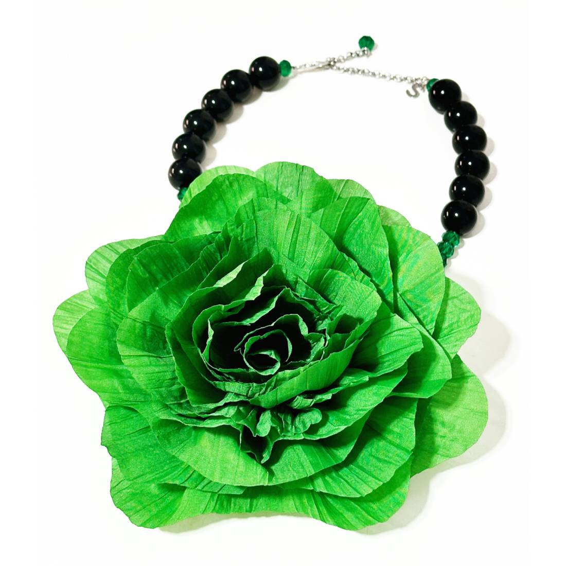 COLLANA FIORE VERDE BIG