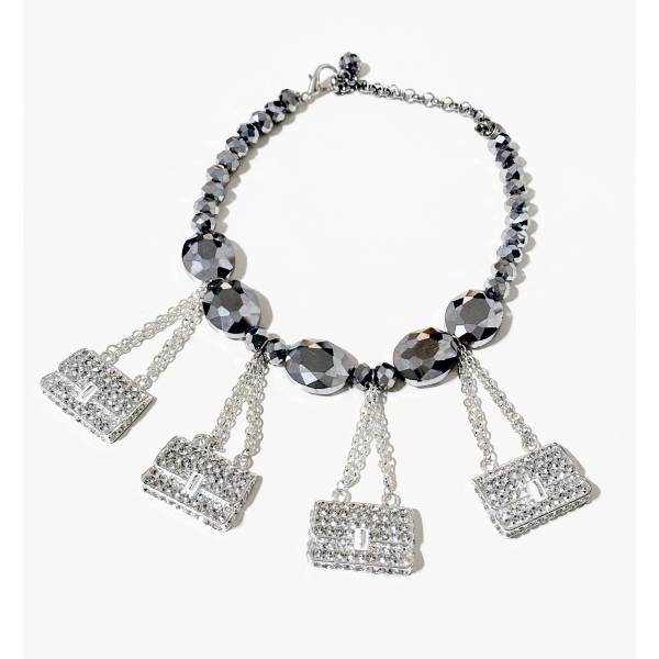 COLLANA 4 BORSE CRISTALLO