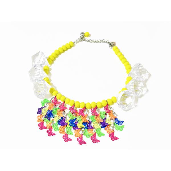 COLLANA FARFALLINE FLUO