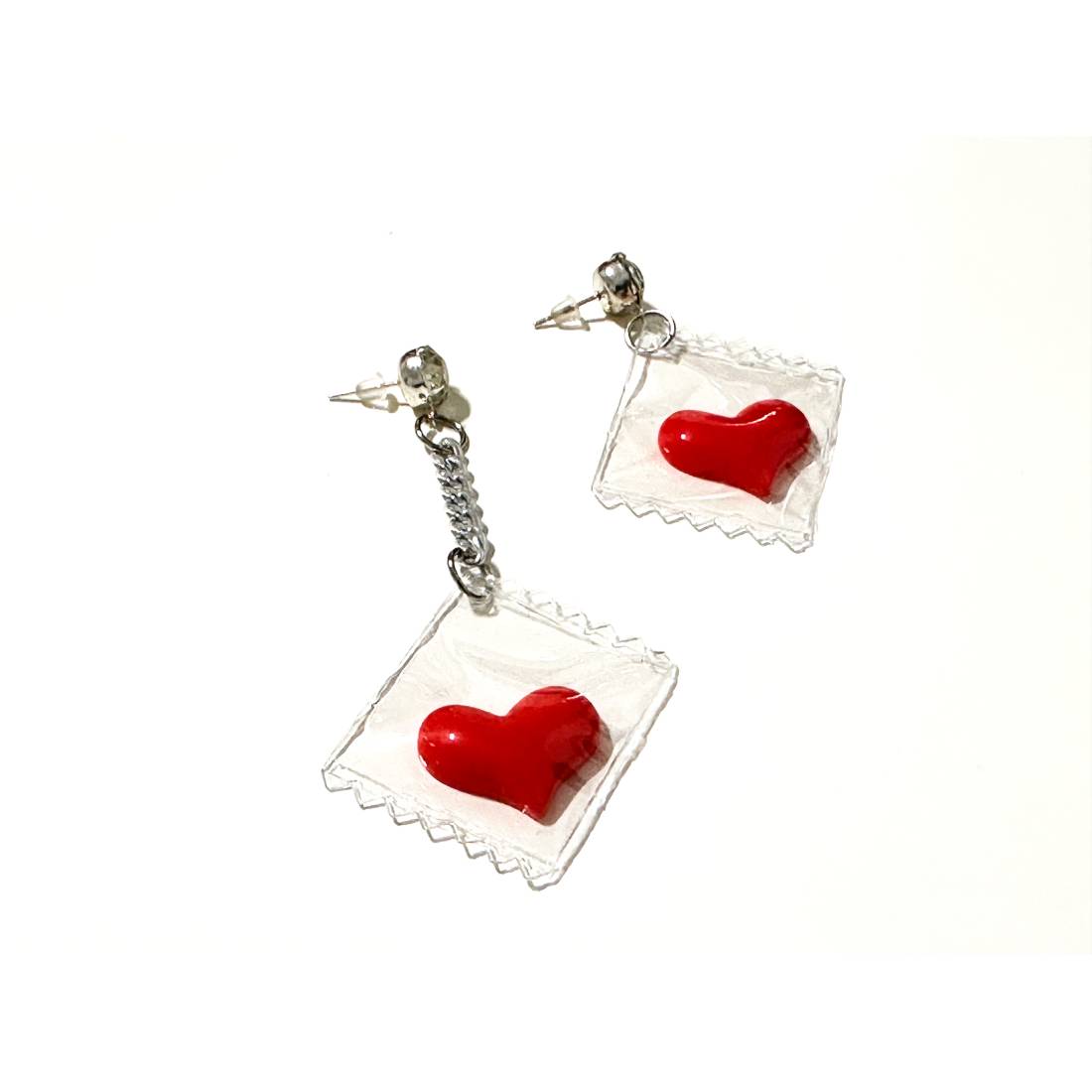 ORECCHINI CUORE SACCHETTO