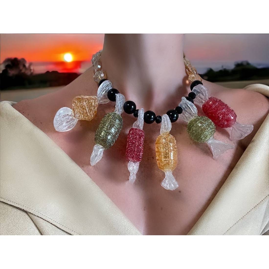 COLLANA CARAMELLE ZUCCHERINE CORTA