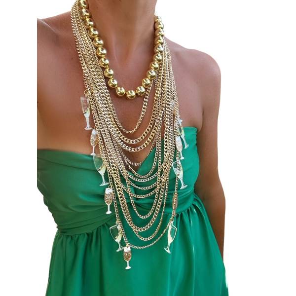COLLANA BICCHIERI CHAMPAGNE 2