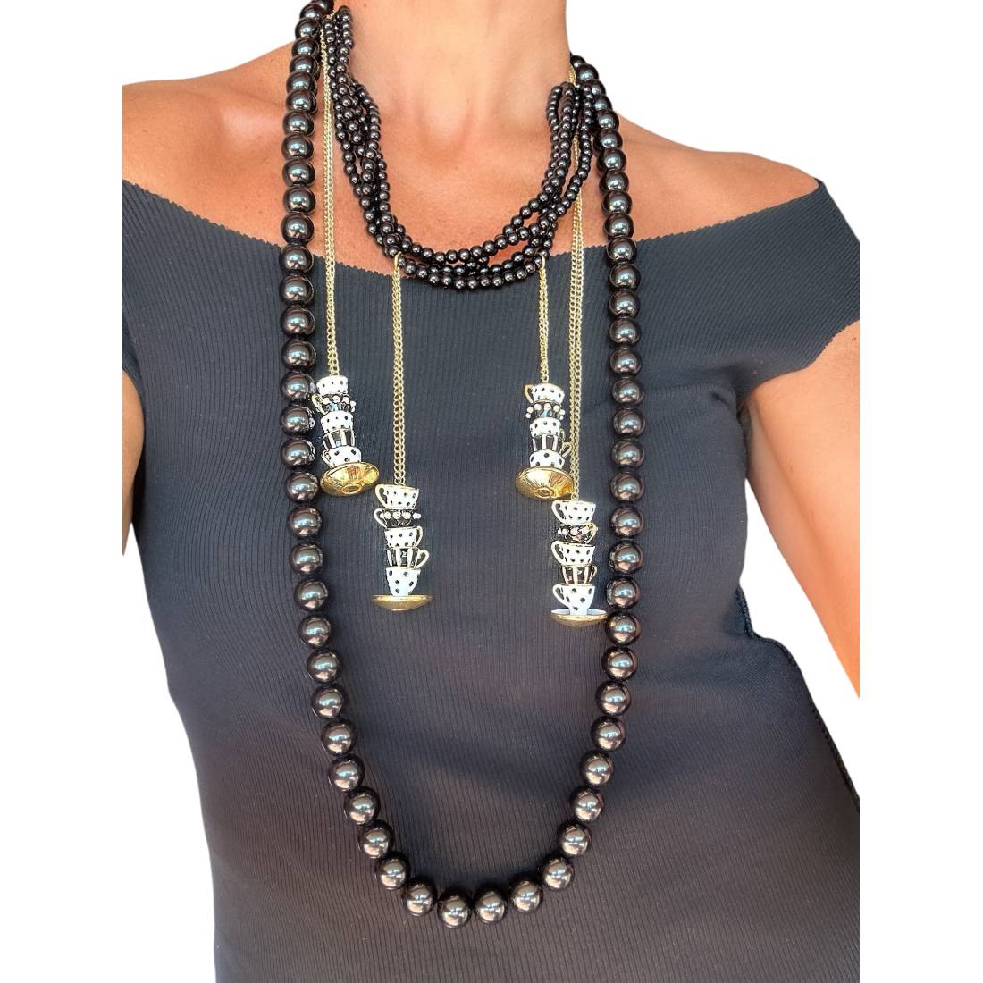 COLLANA TAZZINE BLACK