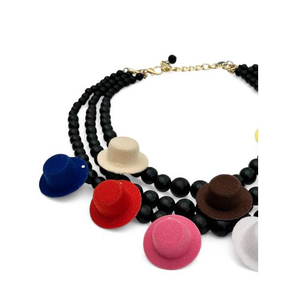 COLLANA MINI CAPPELLI COLOR