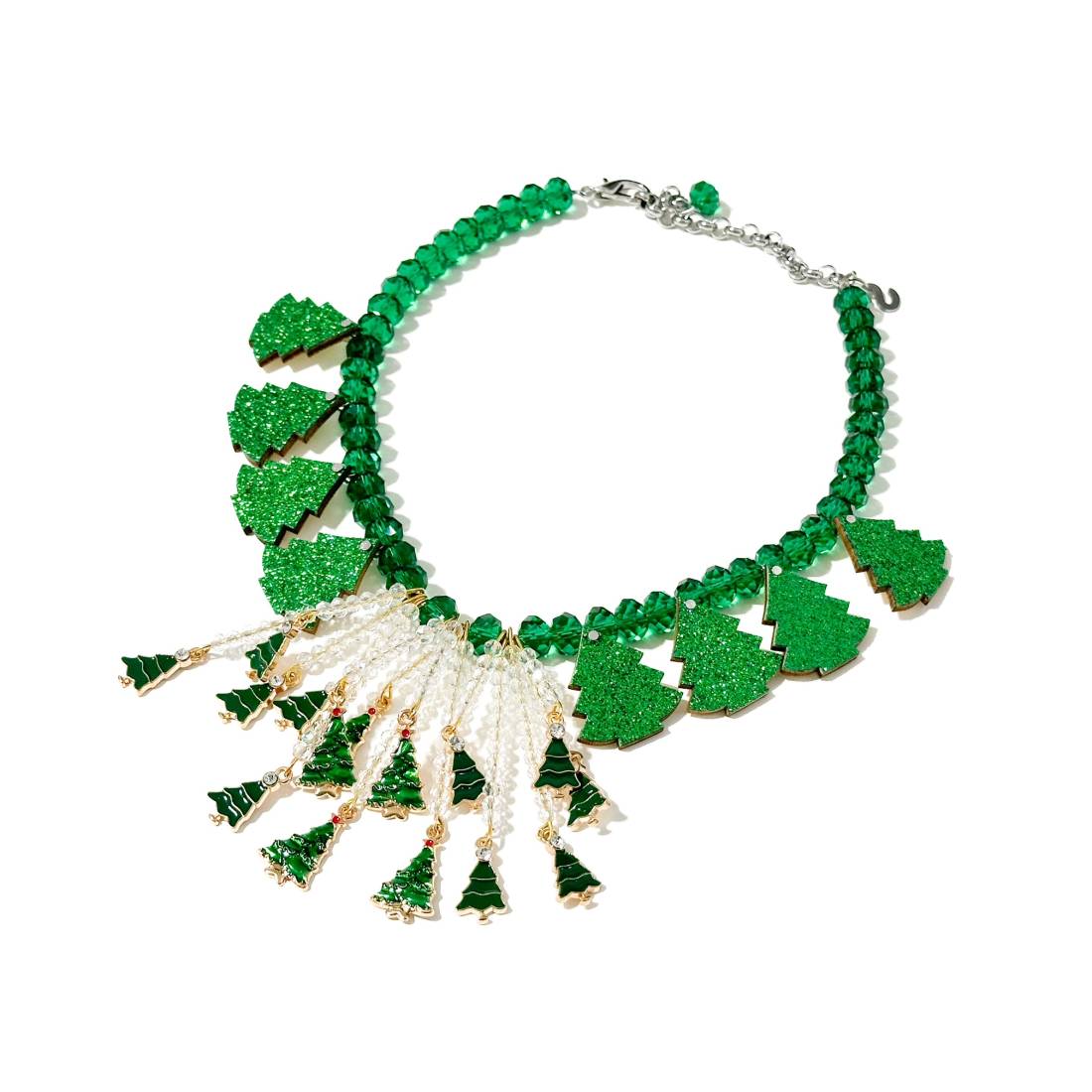 COLLANA ALBERI VERDI GLITTER