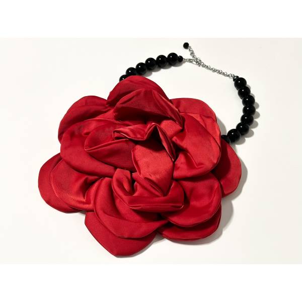 COLLANA FIORE ROSSO