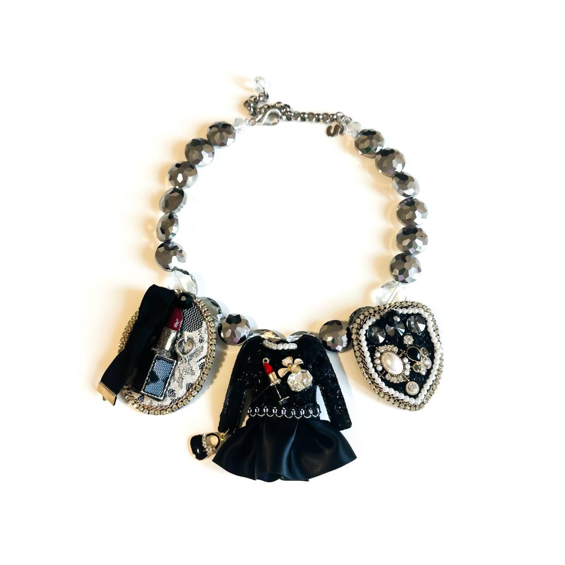 COLLANA VESTITO E CRISTALLI