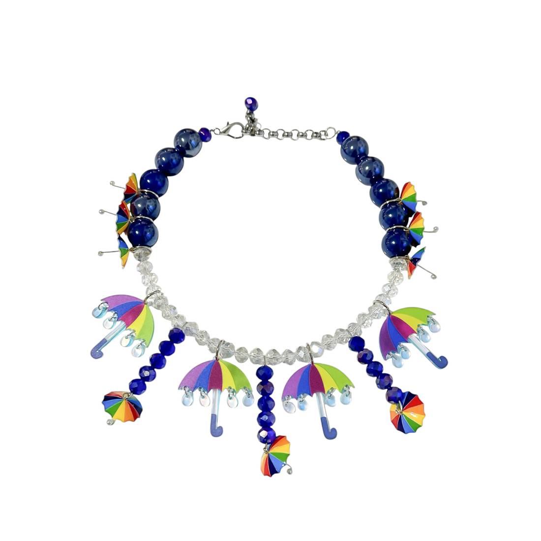 COLLANA OMBRELLI BLU