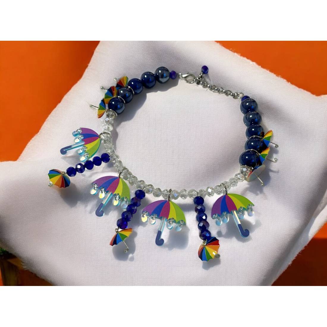 COLLANA OMBRELLI BLU