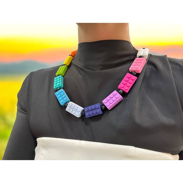 COLLANA MATTONCINI SILICONE