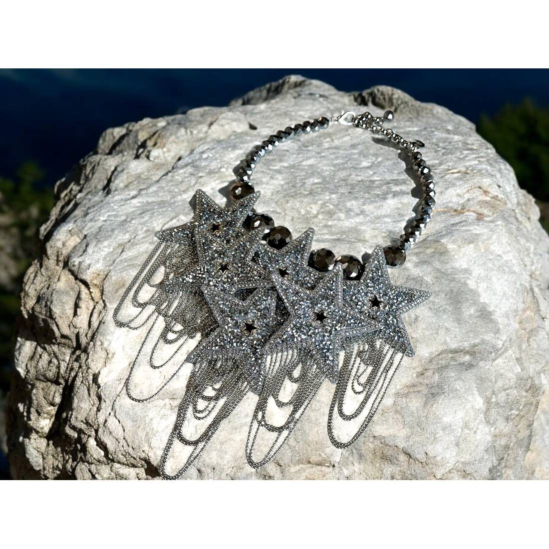 COLLANA STELLE COMPOSIT CON CATENE
