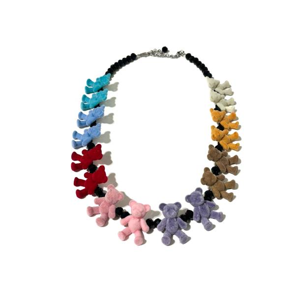 COLLANA ORSETTI VELLUTO LUNGA
