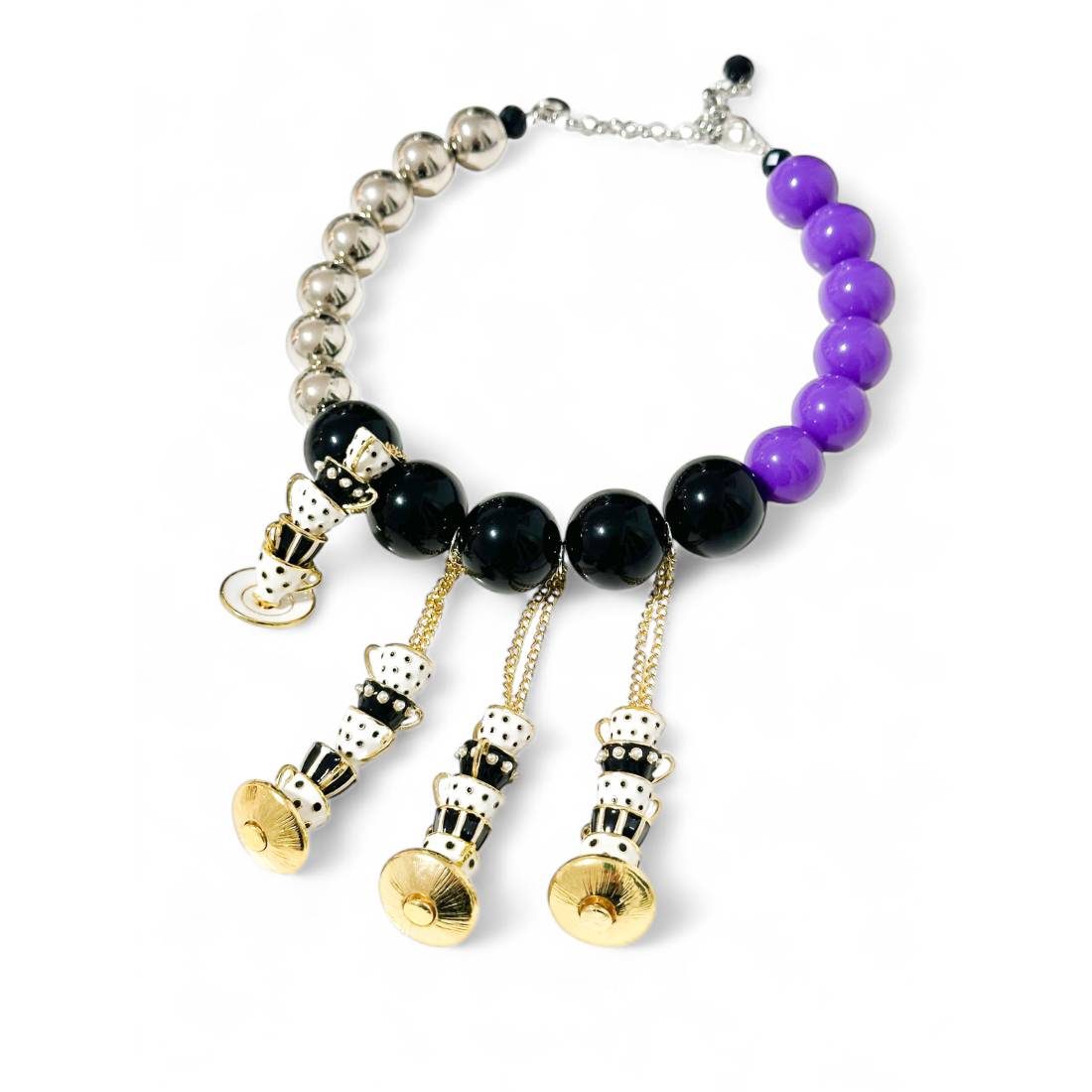 COLLANA TAZZINE BLACK GIROCOLLO