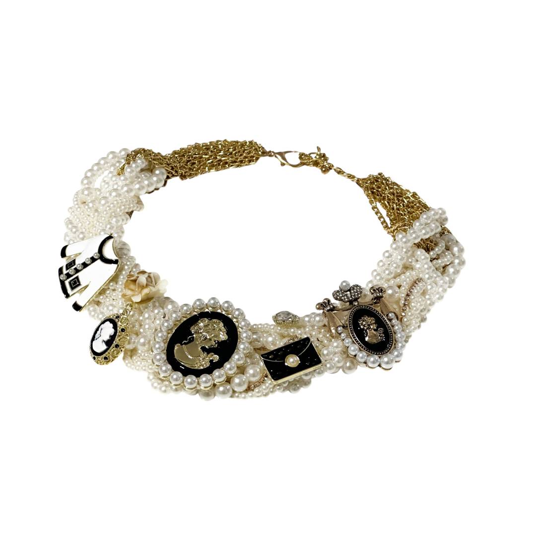 COLLANA TRECCIA PERLE