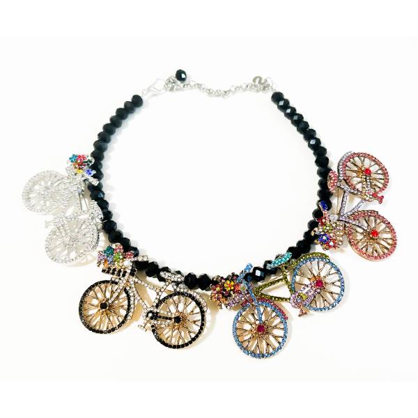 COLLANA BICICLETTE CRISTALLO