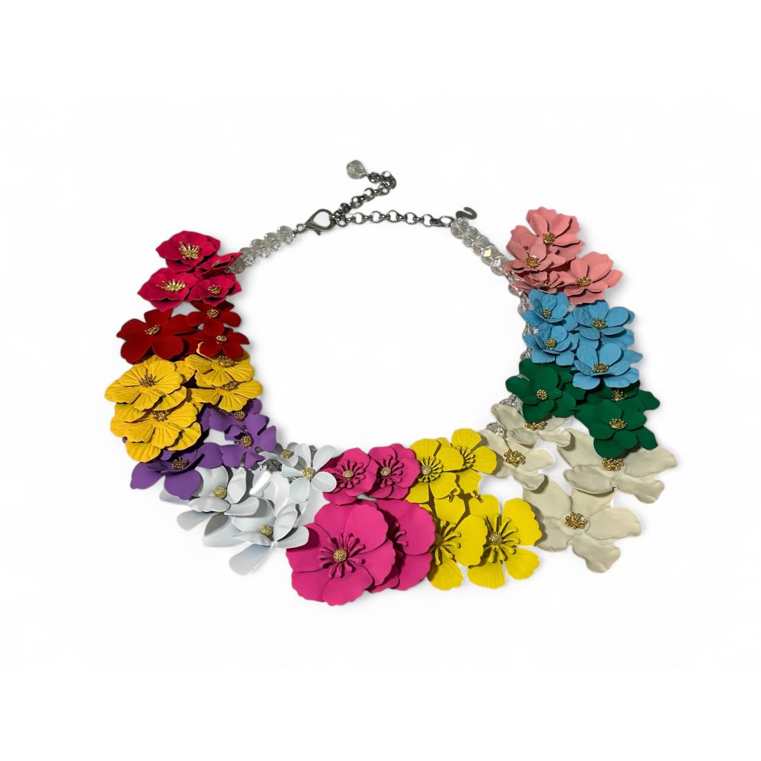 COLLANA FIORI MULTI MIX COLOR