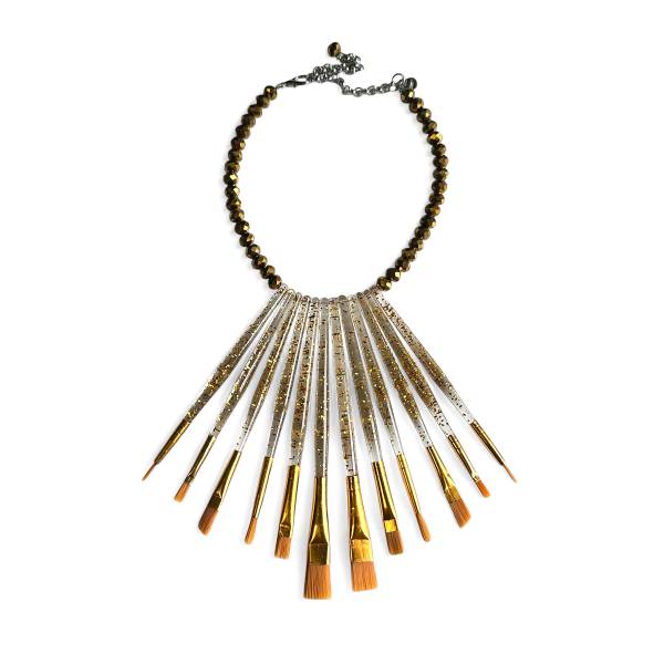 COLLANA PENNELLI PAGLIUZZE ORO