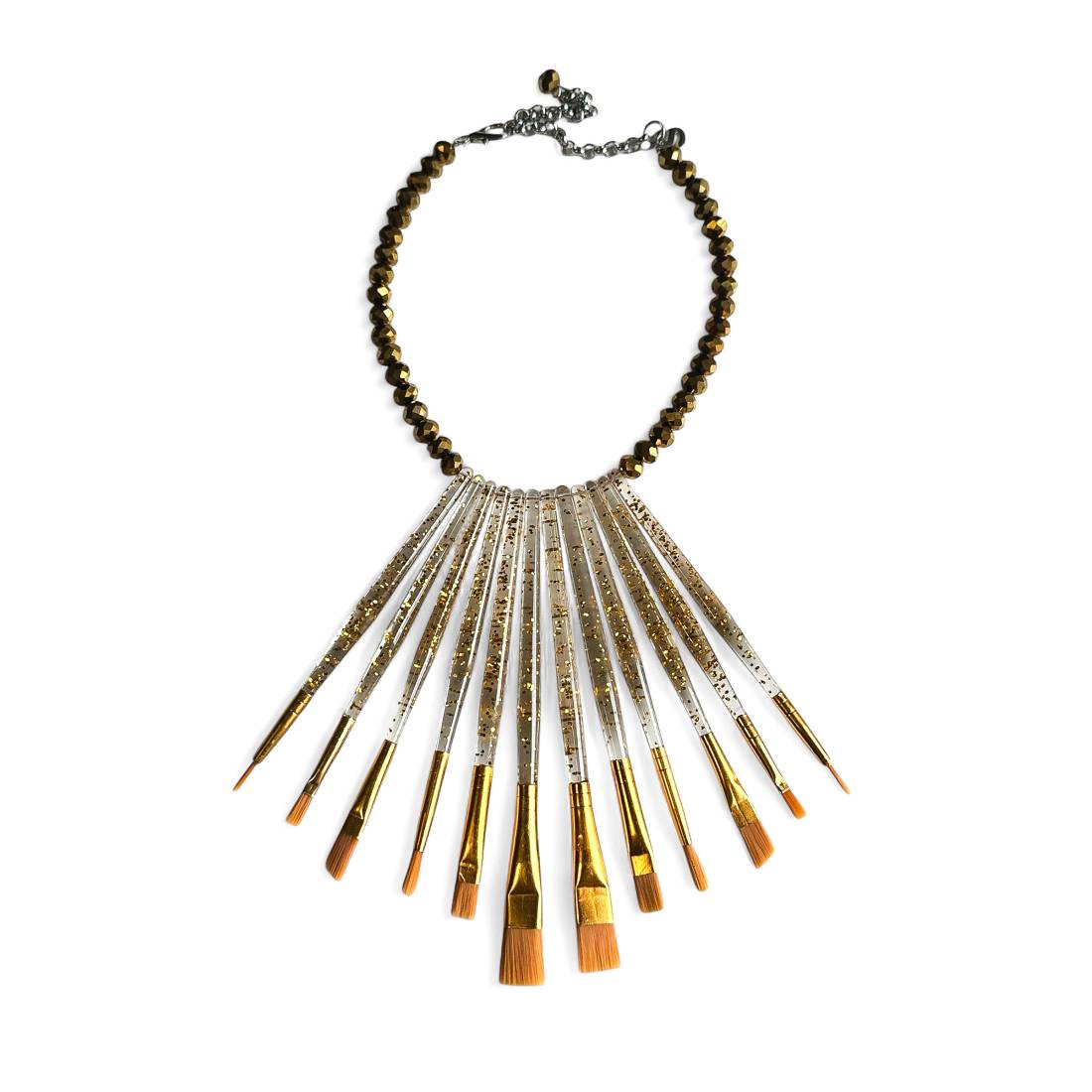 COLLANA PENNELLI PAGLIUZZE ORO