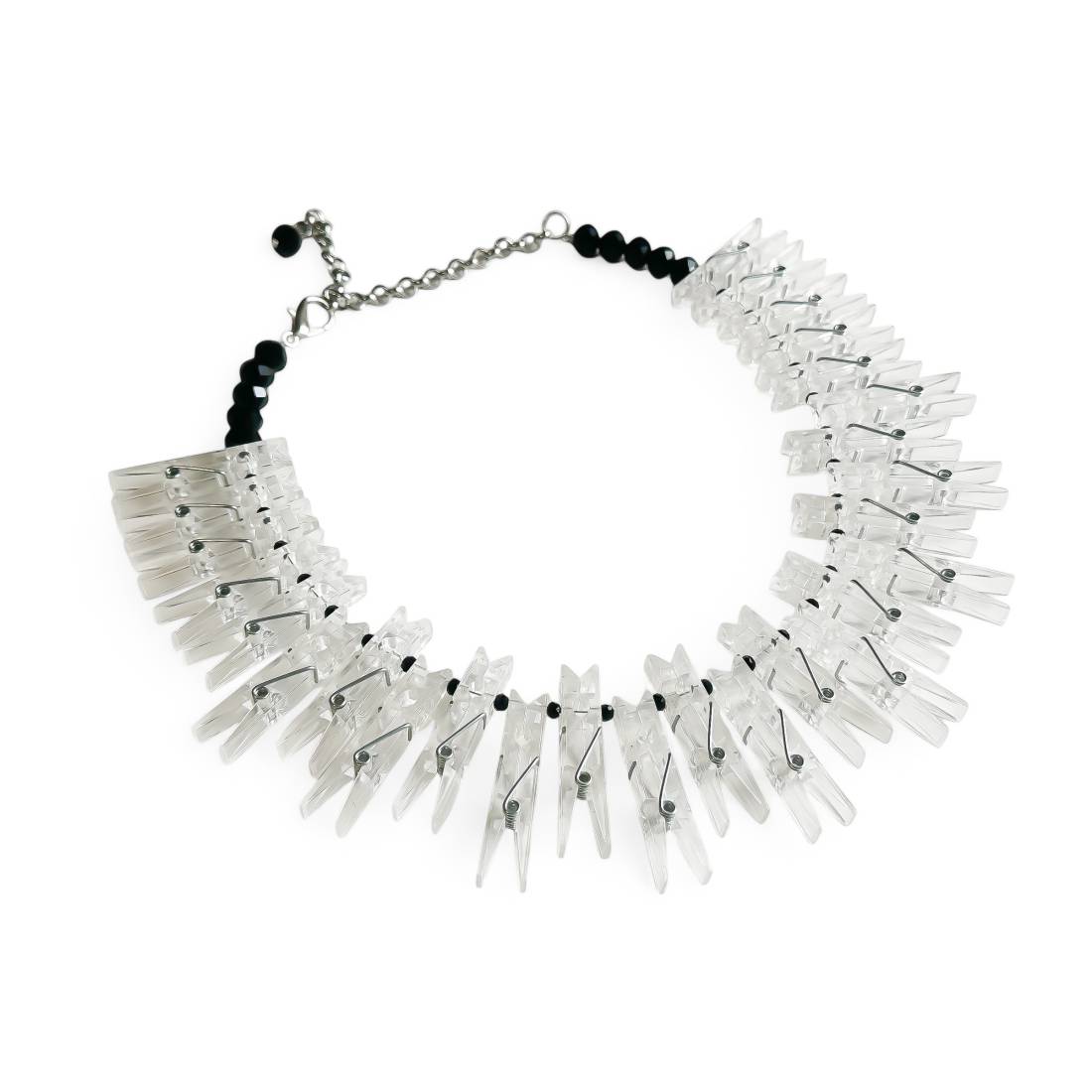 COLLANA MINI PINZETTE TRASPARENTI
