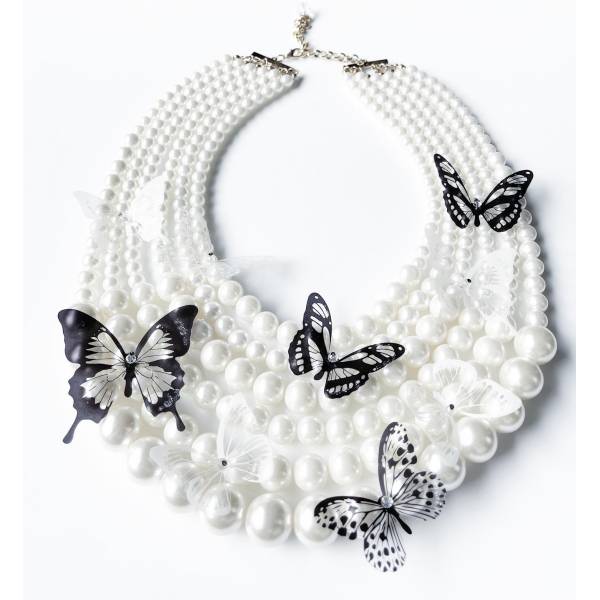 COLLANA FARFALLA B/W 2