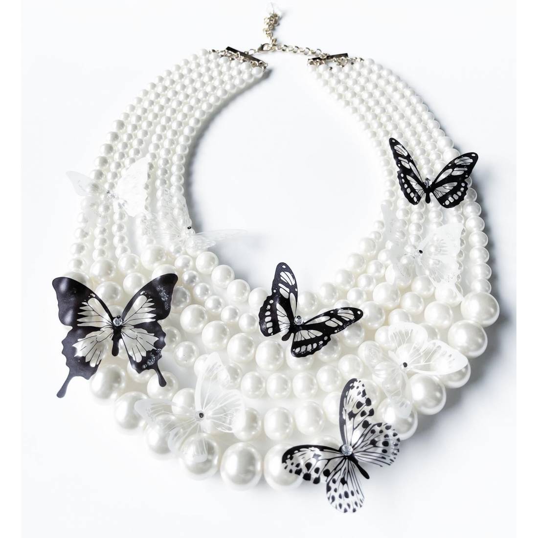 COLLANA FARFALLA B/W