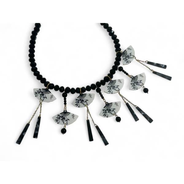 COLLANA VENTAGLI BLACK AND...