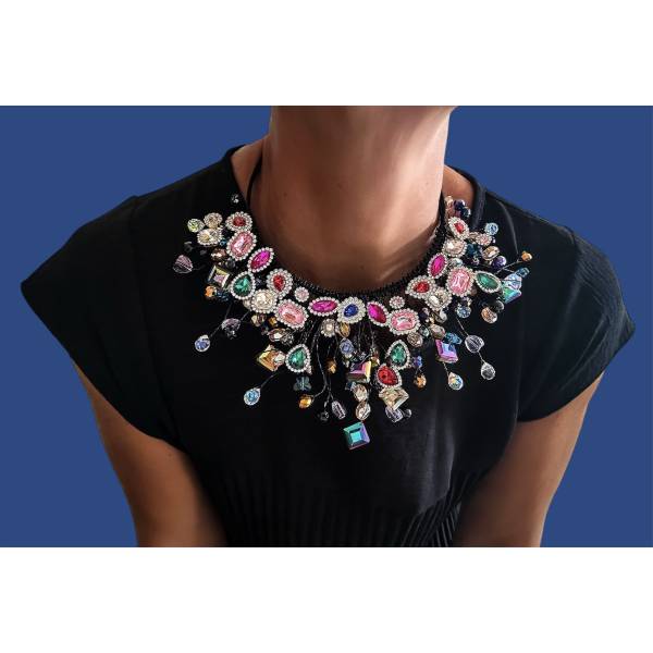 COLLANA STRASS COLOR 2