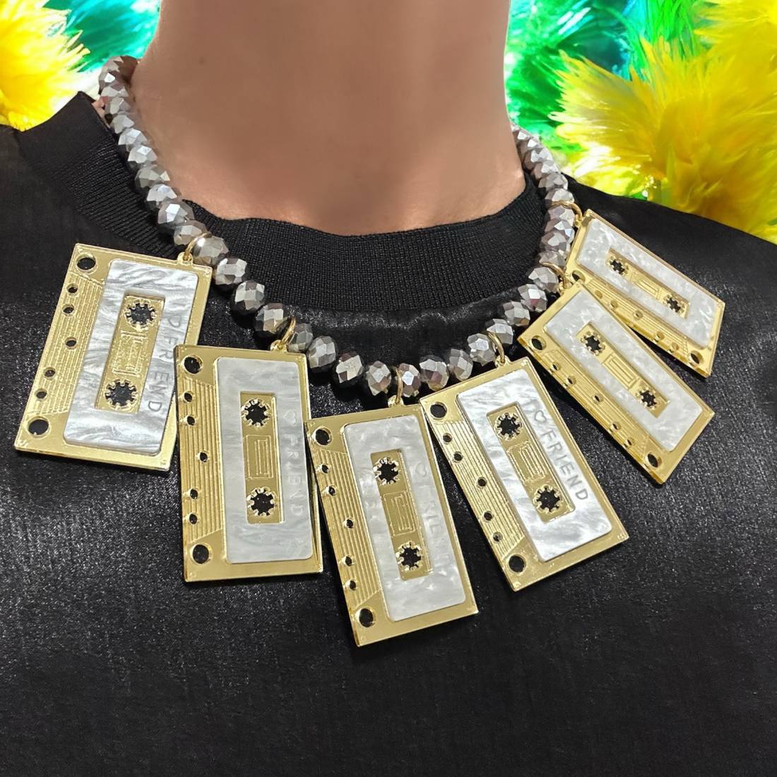 COLLANA CASSETTE GOLD GIROCOLLO
