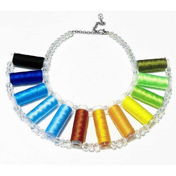 COLLANA ROCCHETTI DI FILO...