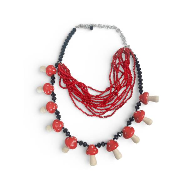 COLLANA FUNGHETTI ROSSI