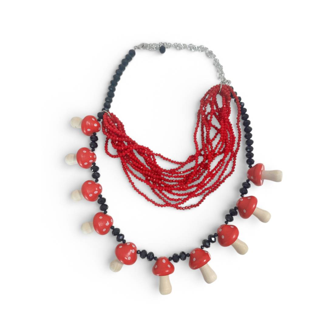 COLLANA FUNGHETTI ROSSI