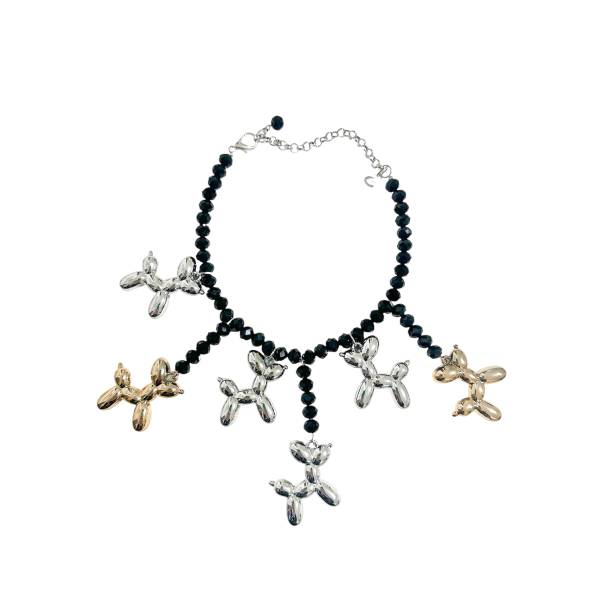 COLLANA CANI JEFF METAL