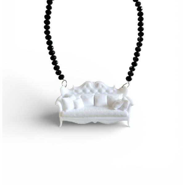 COLLANA DIVANO BAROCCO BIANCO