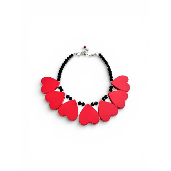 COLLANA CUORI LEGNO GIROCOLLO